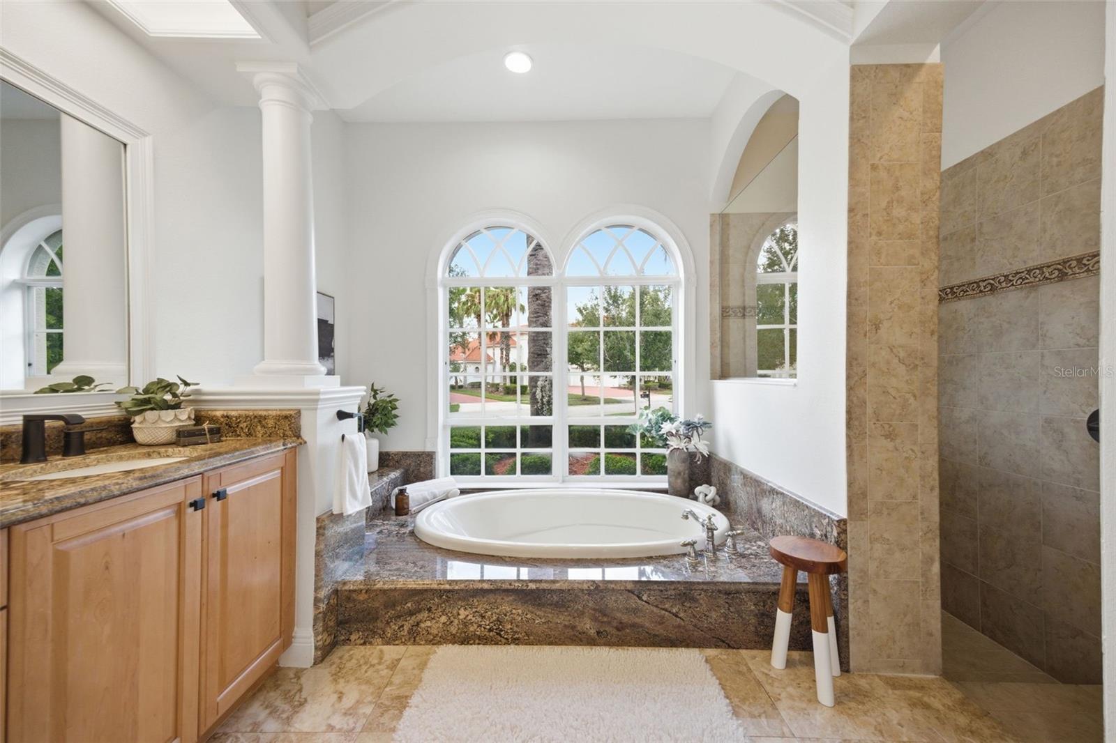 Primary Bath with garden tub and separate shower