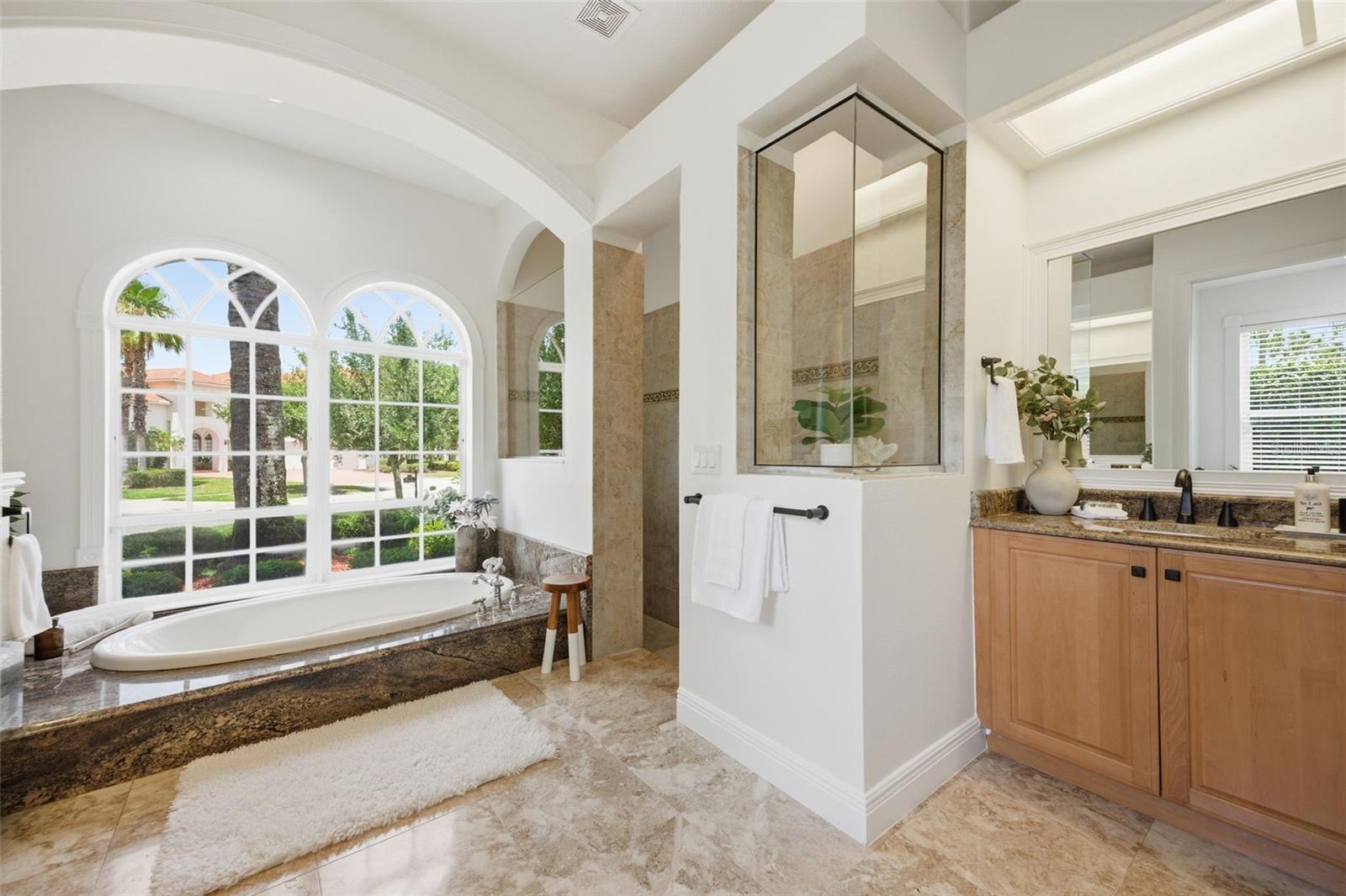 Primary Bath with garden tub and separate shower