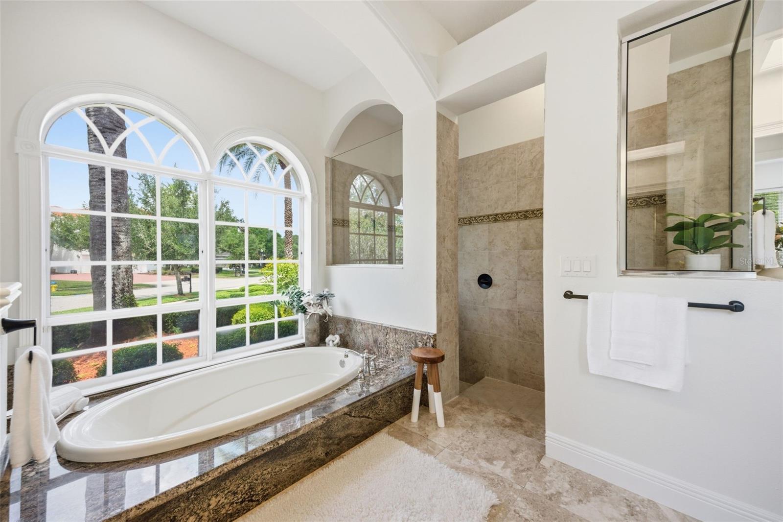 Primary Bath with garden tub and separate shower