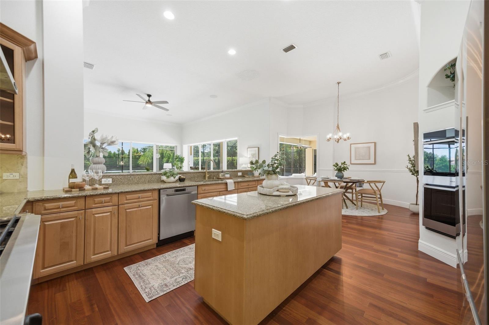 Kitchen featuring new stainless appliances