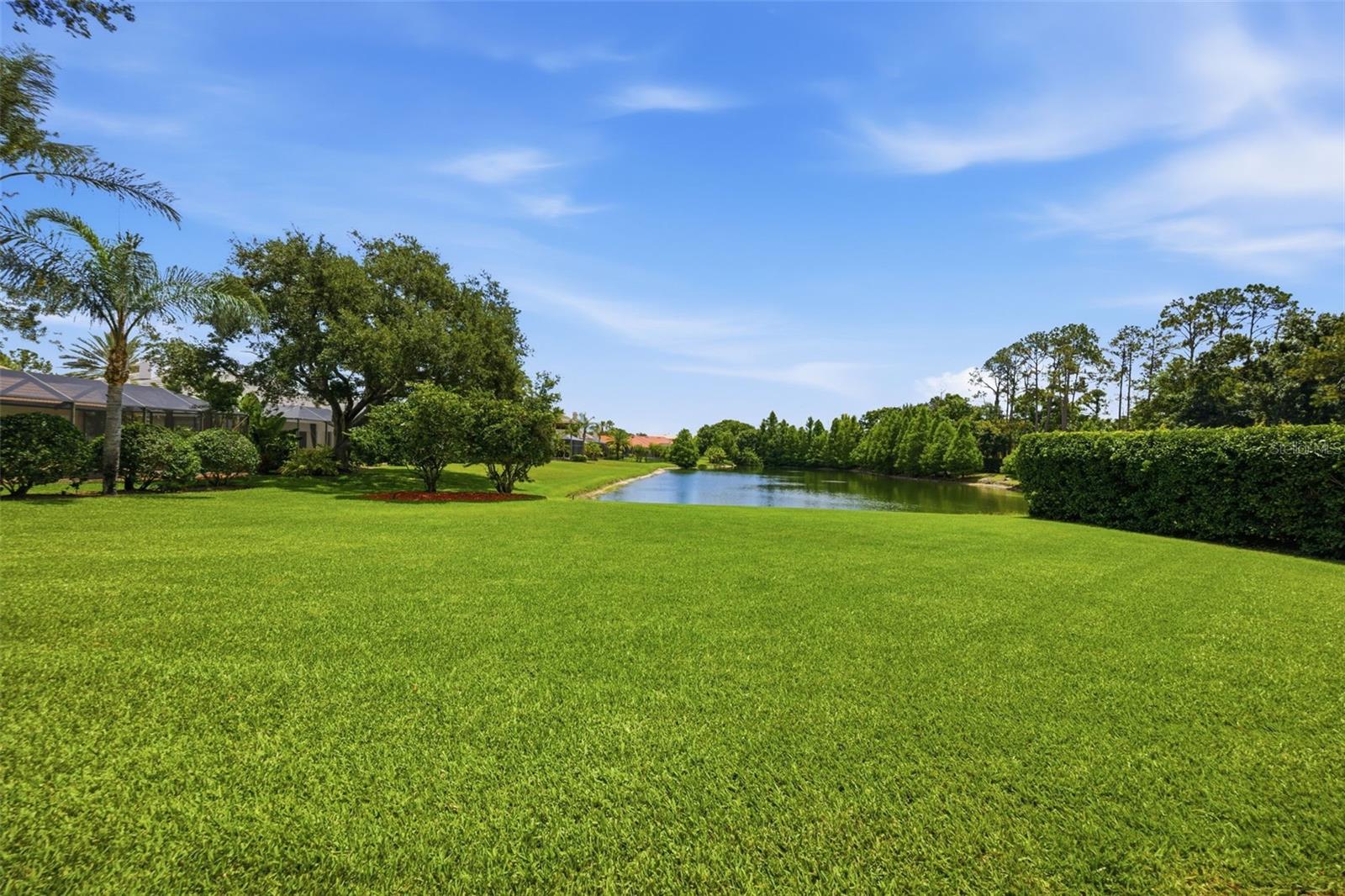.5 acre lot allows for a HUGE backyard overlooking pond