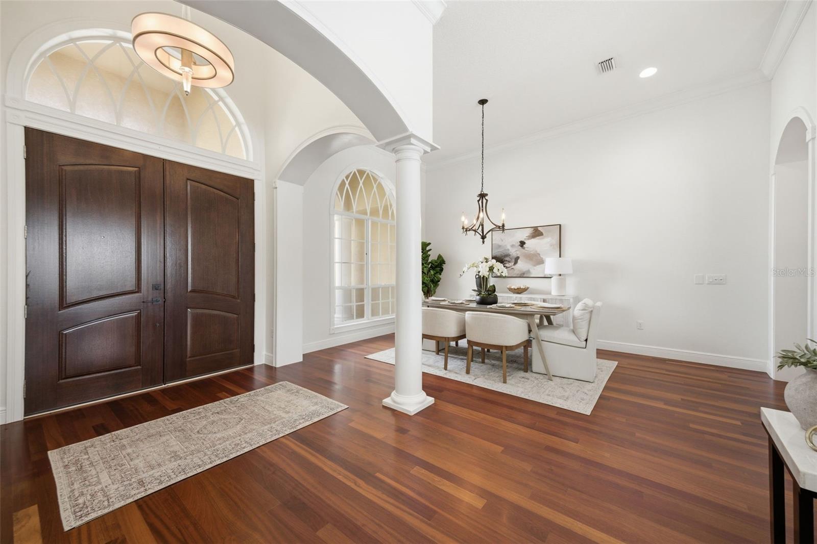 Foyer and formal dining space