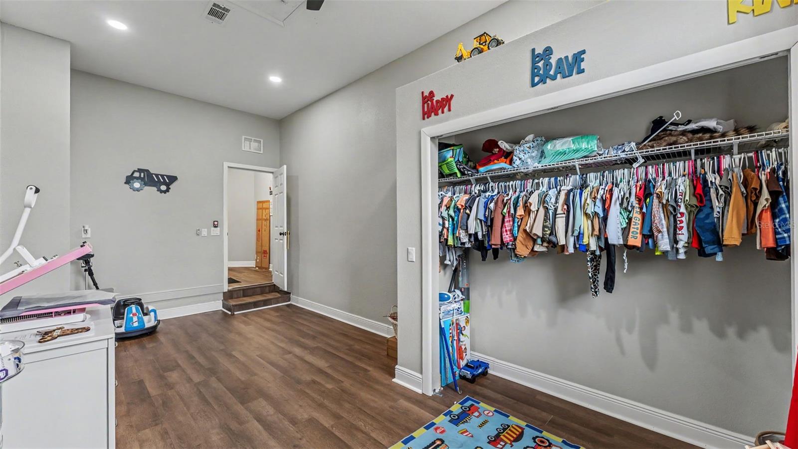 4th bedroom off the laundry room