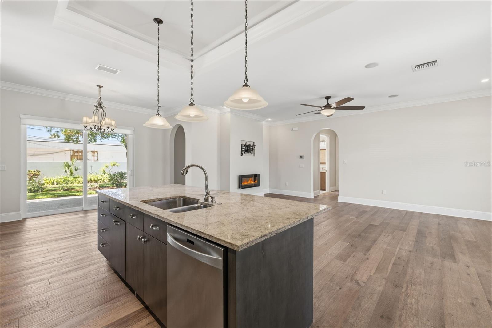 Kitchen to Living and Dining
