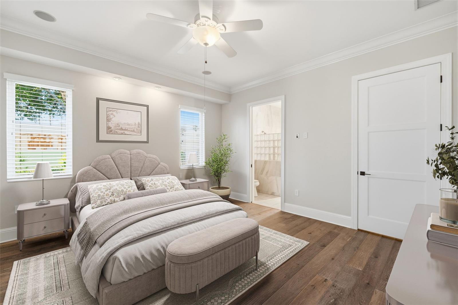 Virtually Staged Master Suite