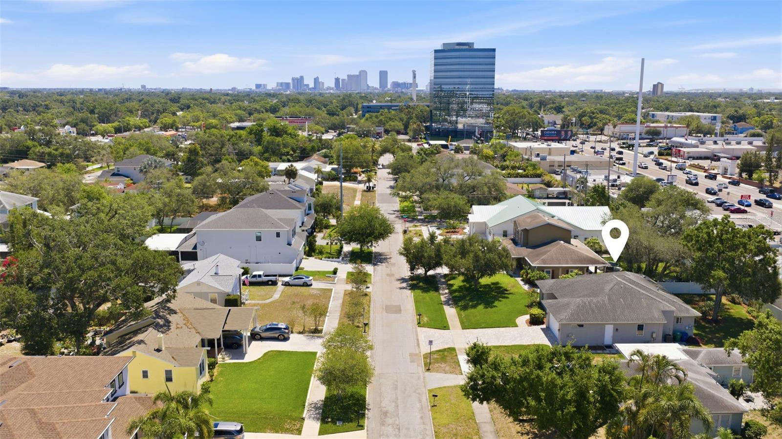 Overhead View East and South to Downtown