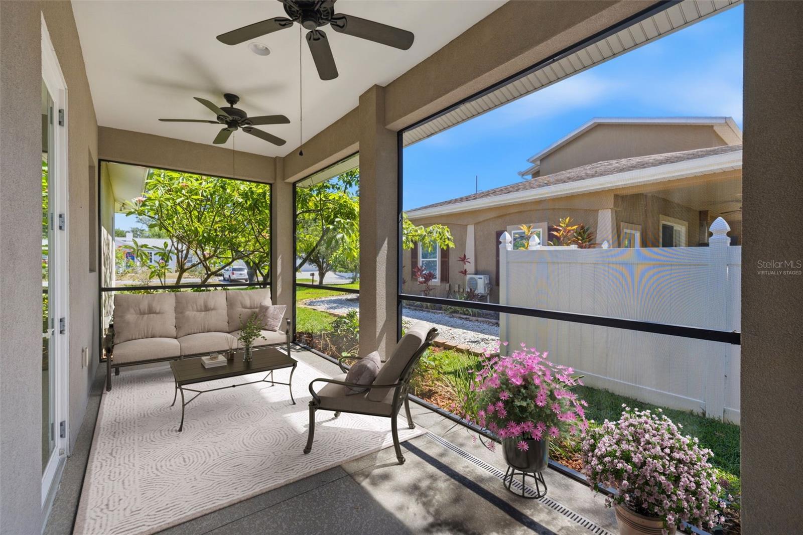 Virtually Staged Screened Lanai