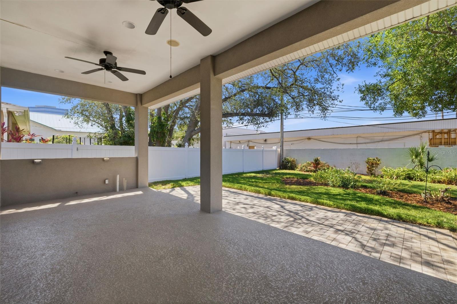 Rear Covered Porch to Paver Patio