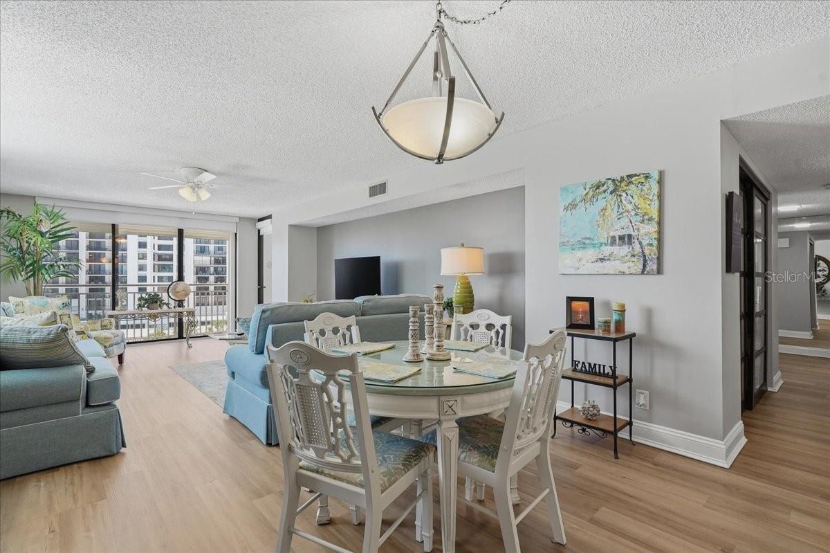 DINING ROOM AREA WITH A SIDE OF WATER VIEWS!