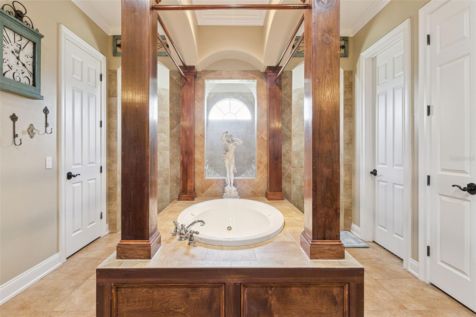 Primary bath - jetted garden tub.