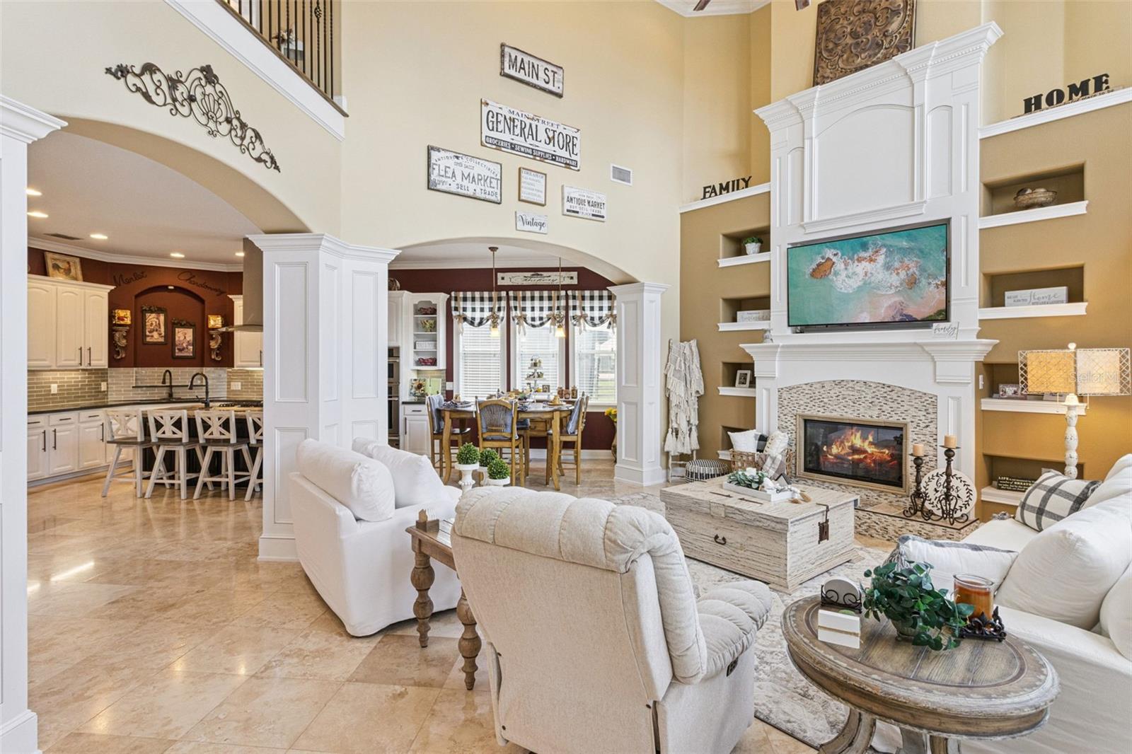 Living room with fireplace #2.