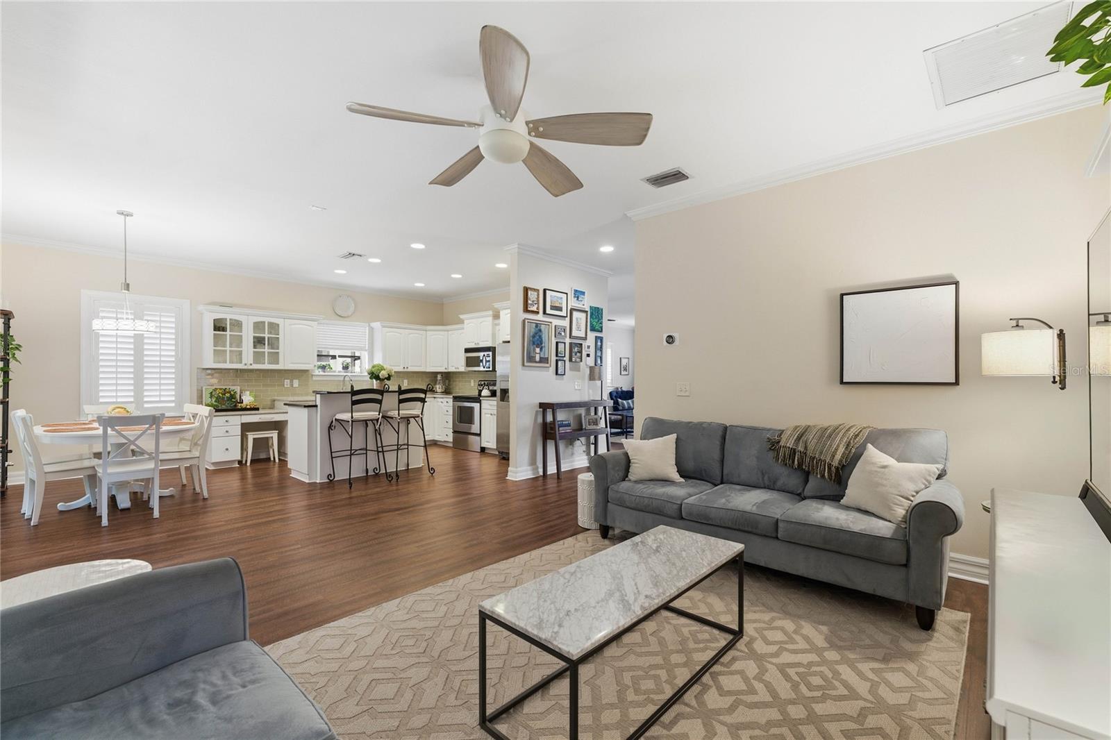 Family Room open to Kitchen