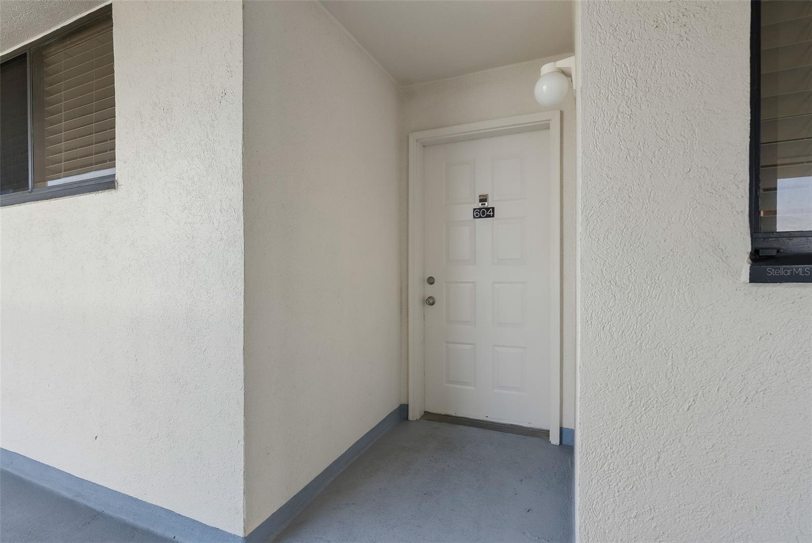 Front Door Unit 604 freshly painted