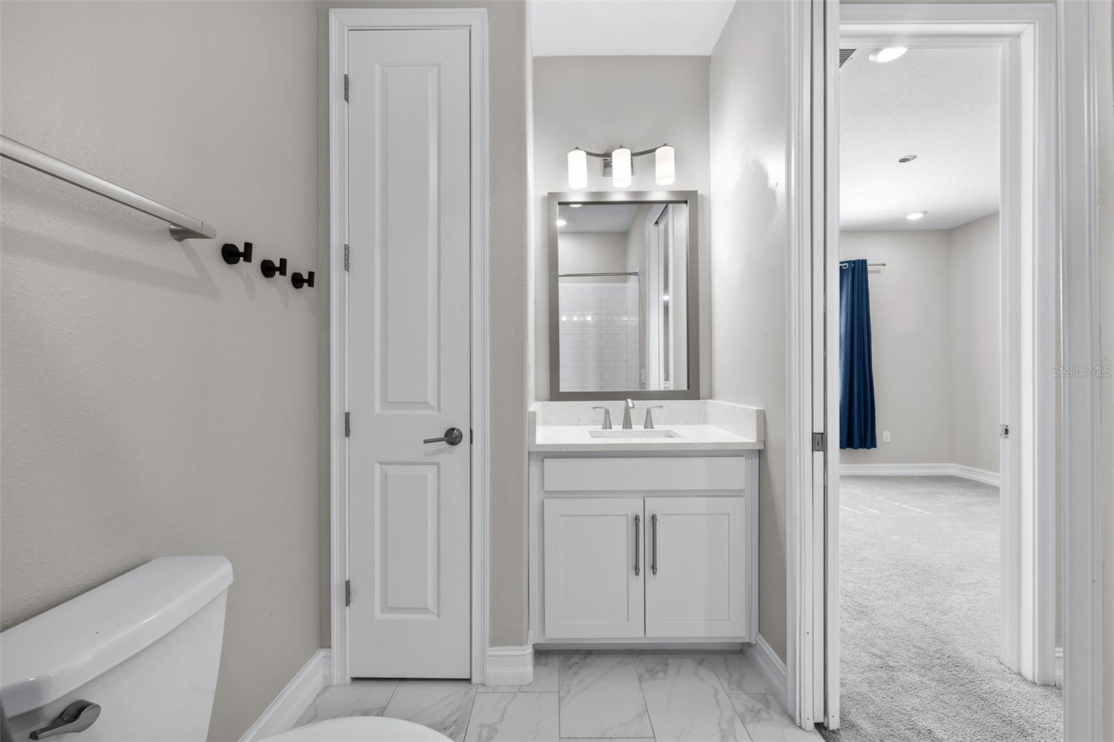 Master bath linen closet
