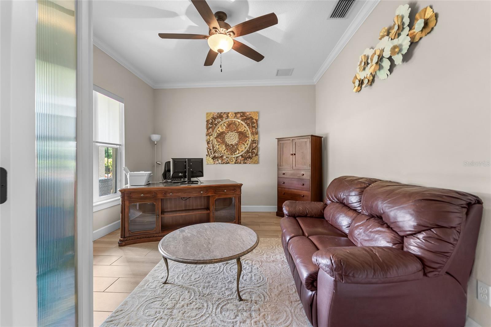 First-floor office/den off the foyer — ideal for work-from-home or a private study.