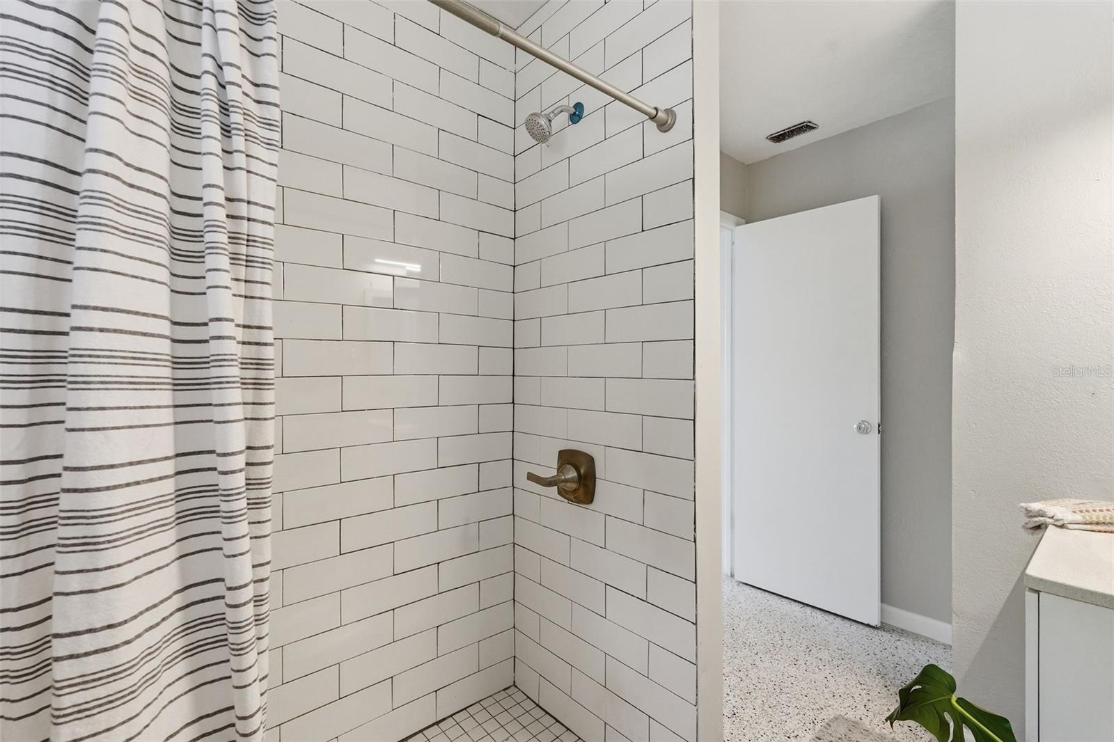 Bathroom 1 with walk-in shower