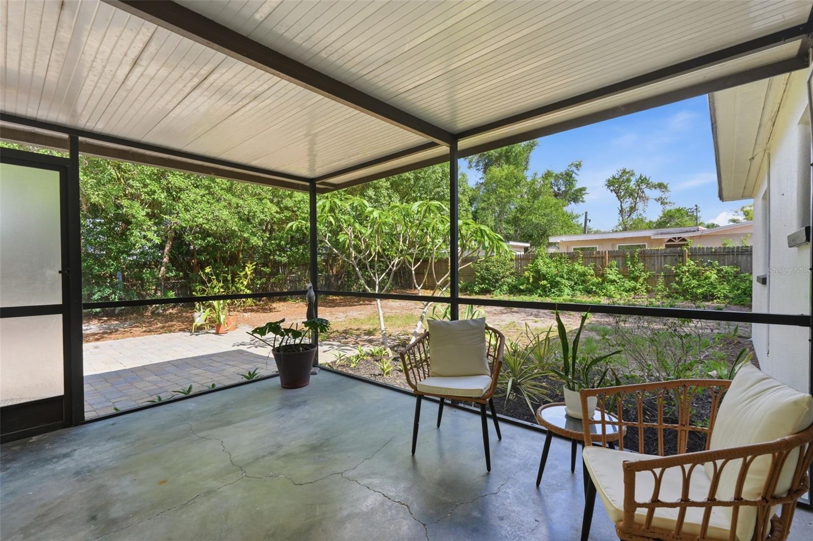 Backyard screened lanai