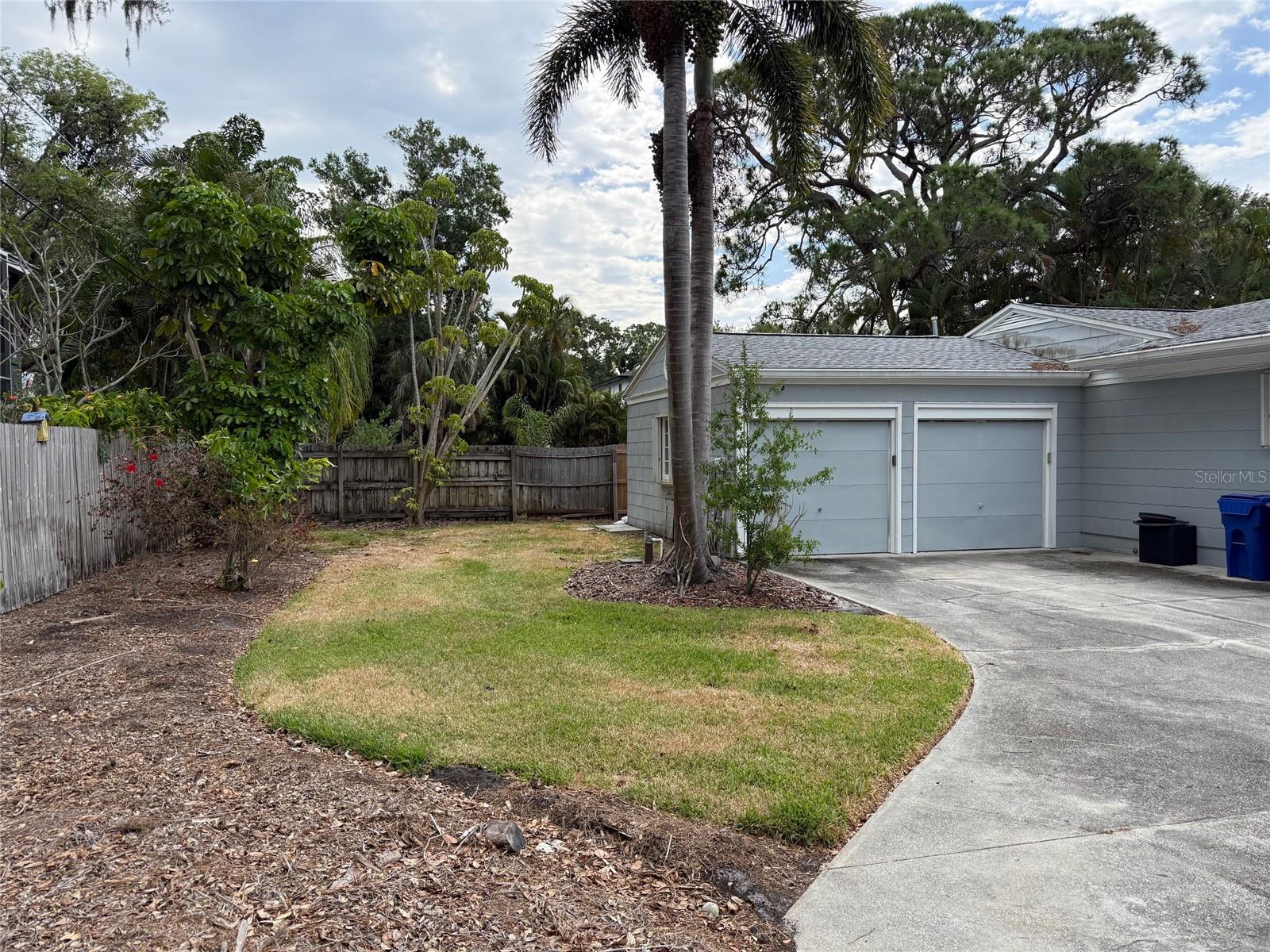 fully fenced yard