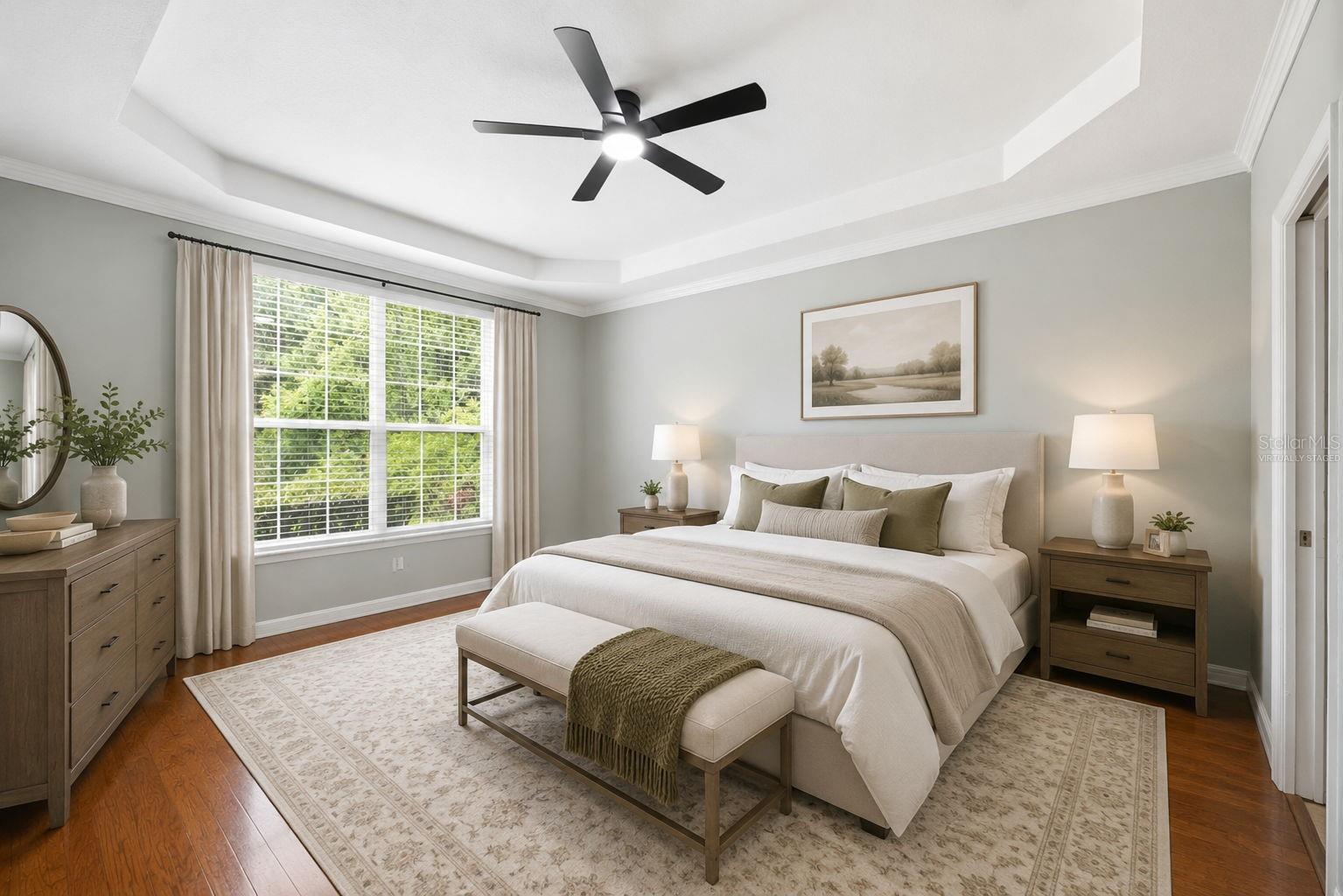 VIRTUALLY STAGED PRIMARY BEDROOM