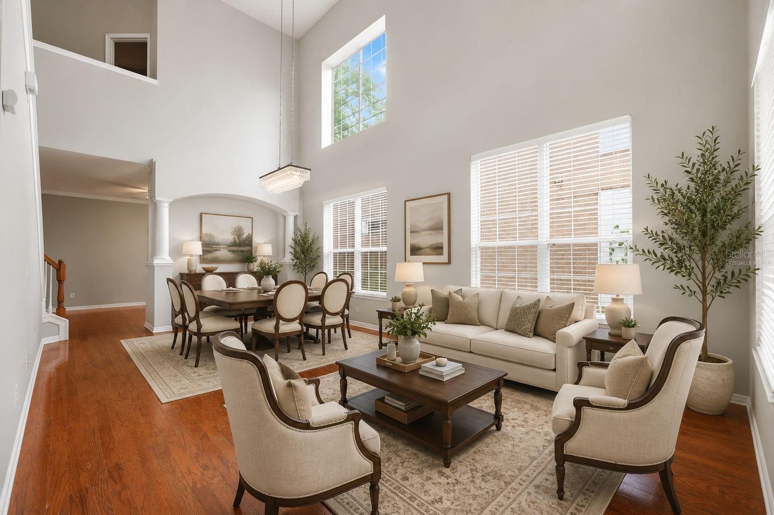 VIRTUALLY STAGED FORMAL IVING/DINING ROOM