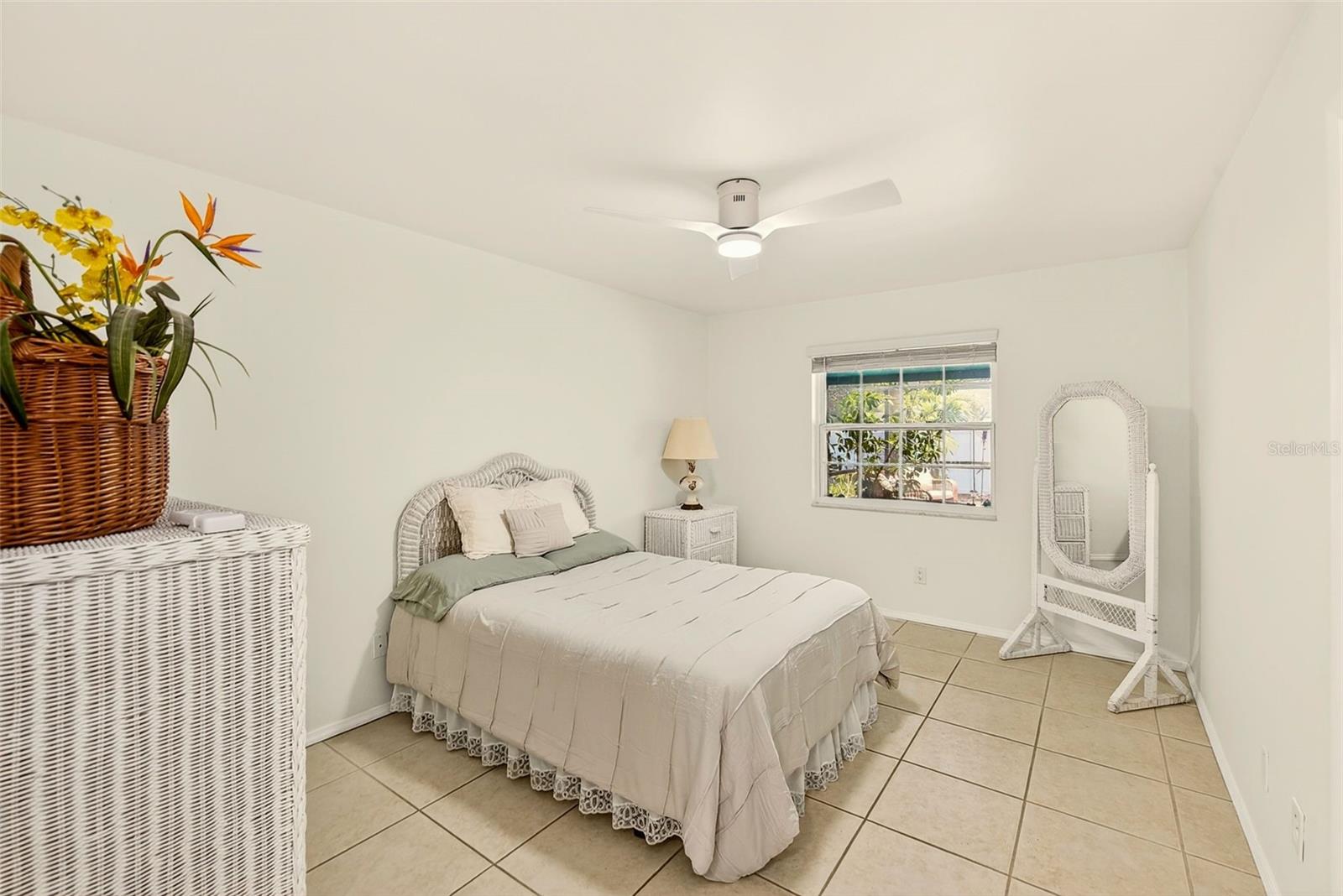 Bedroom Three with pool view