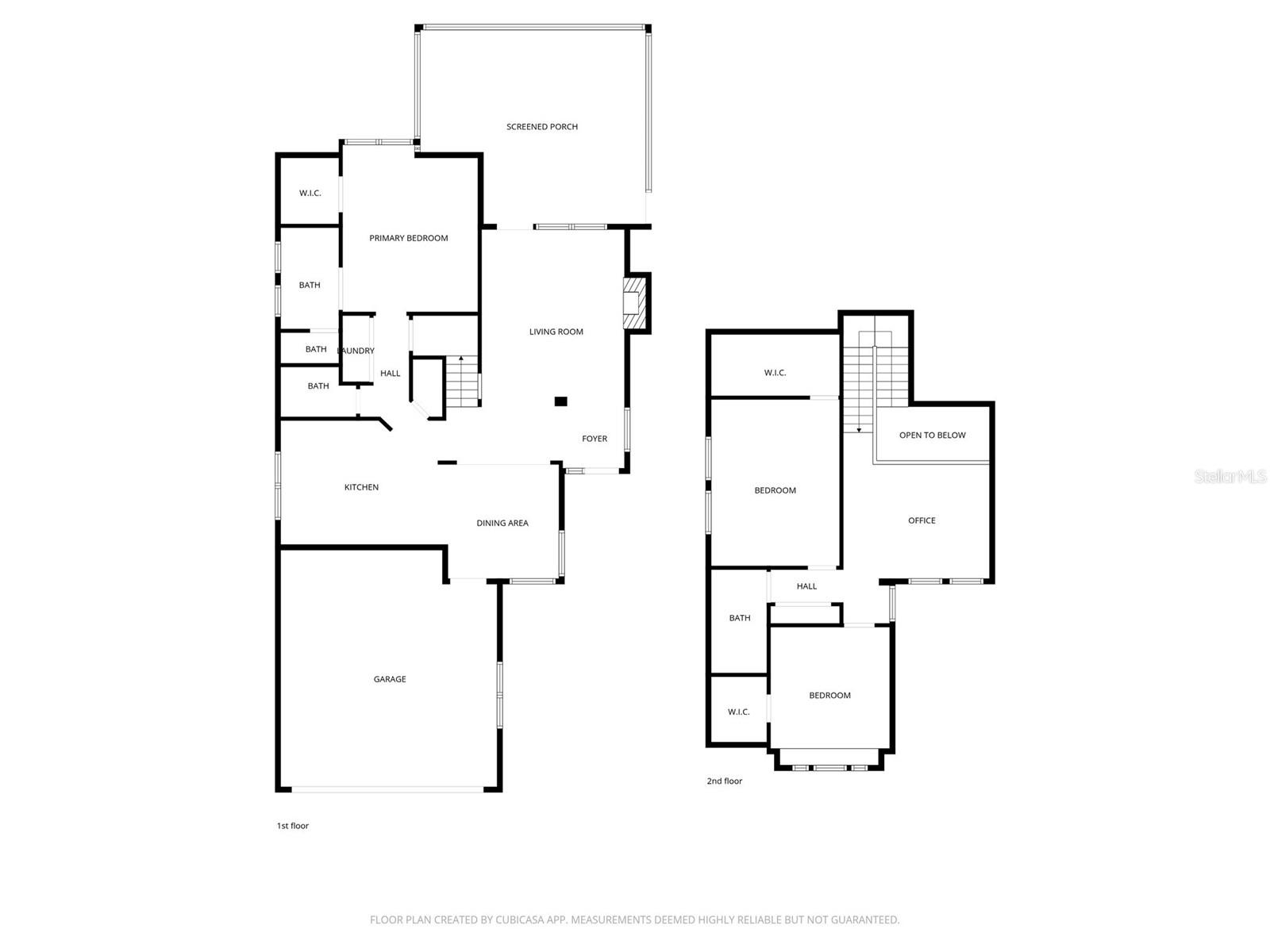 Floor plan of 1st & 2nd floor.
