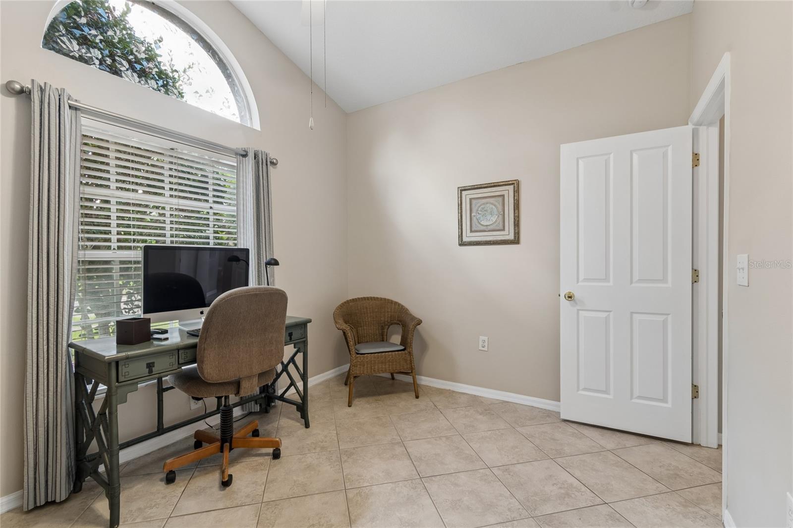 Bedroom #2 with huge  half moon window