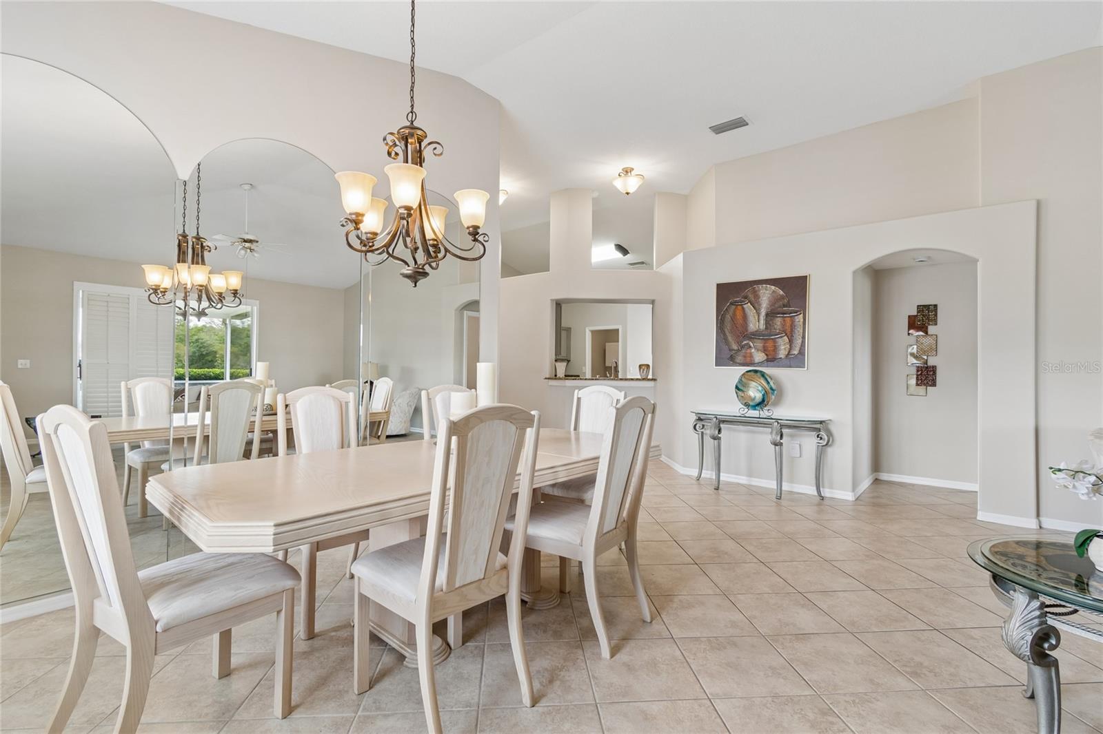Vaulted Ceilings Open concept