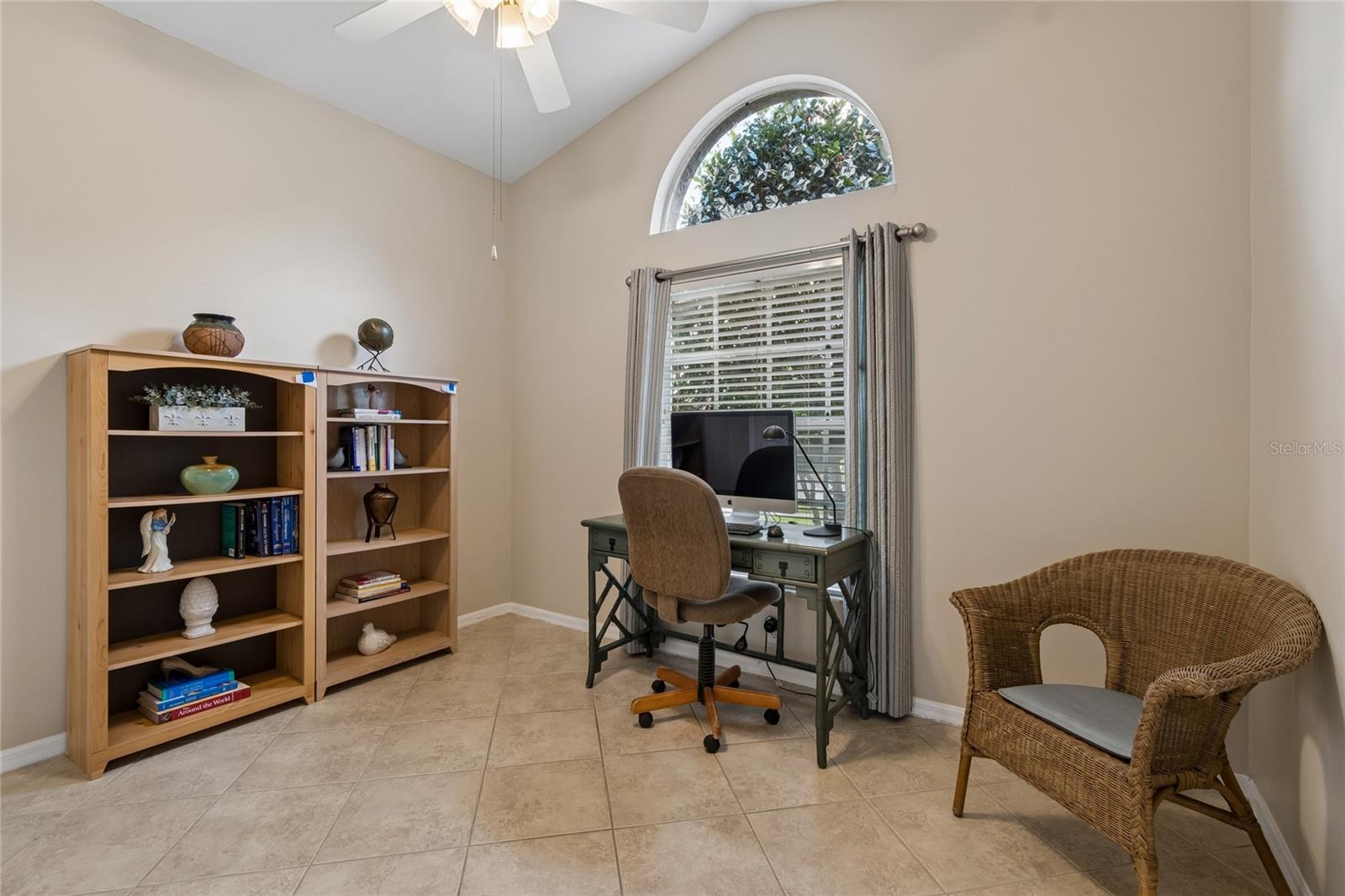 Bedroom #2 with huge  half moon window