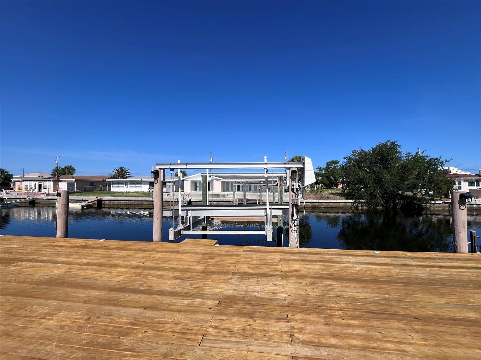 boat lift and deck