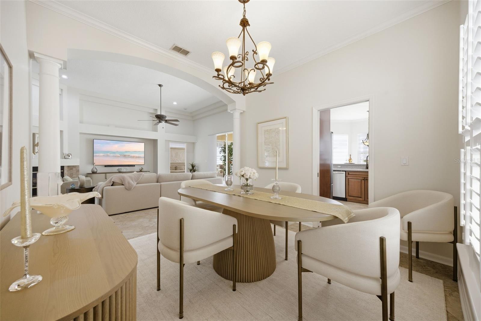 ELEGANT DINING AREA OFF THE KITCHEN & MAIN LIVING SPACE