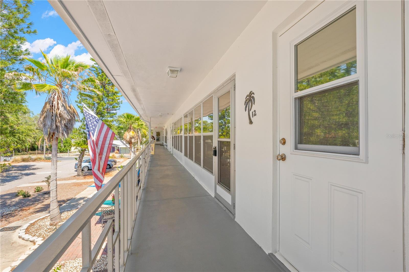 Open breezeway to front door