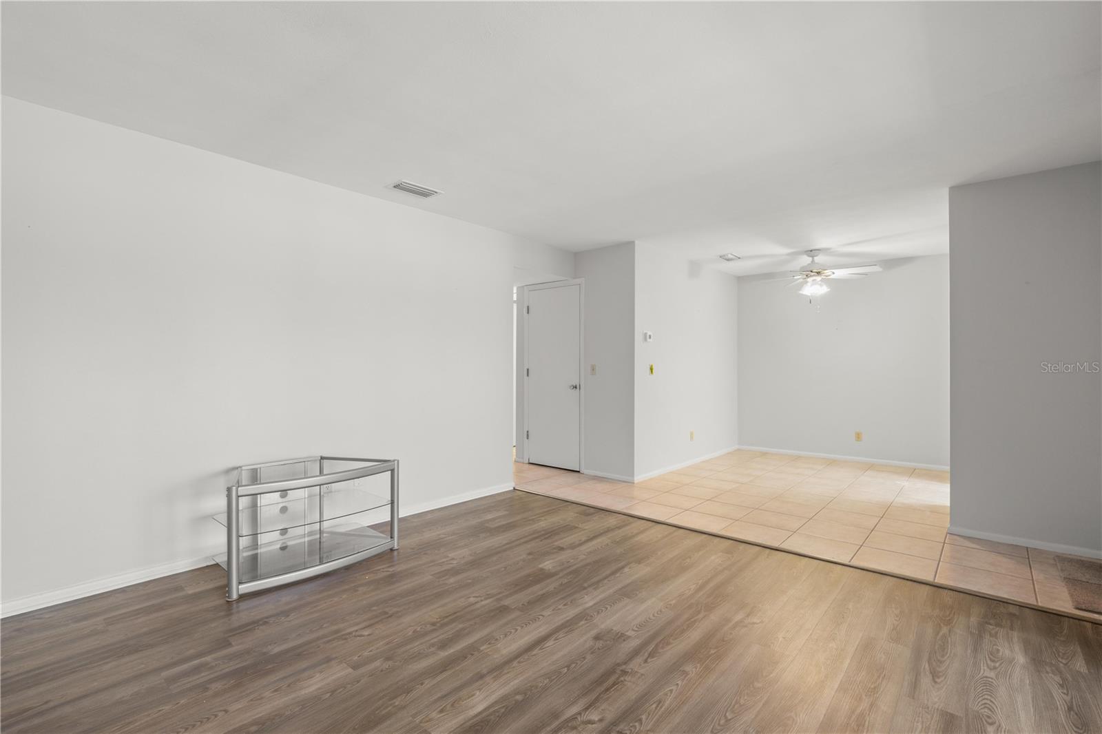 living room and dining room