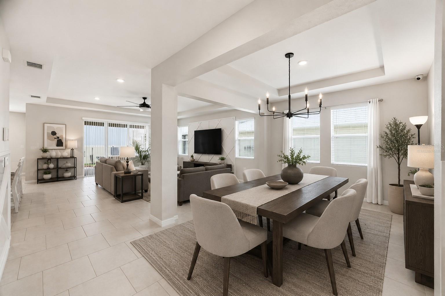 Virtually Staged Dining room