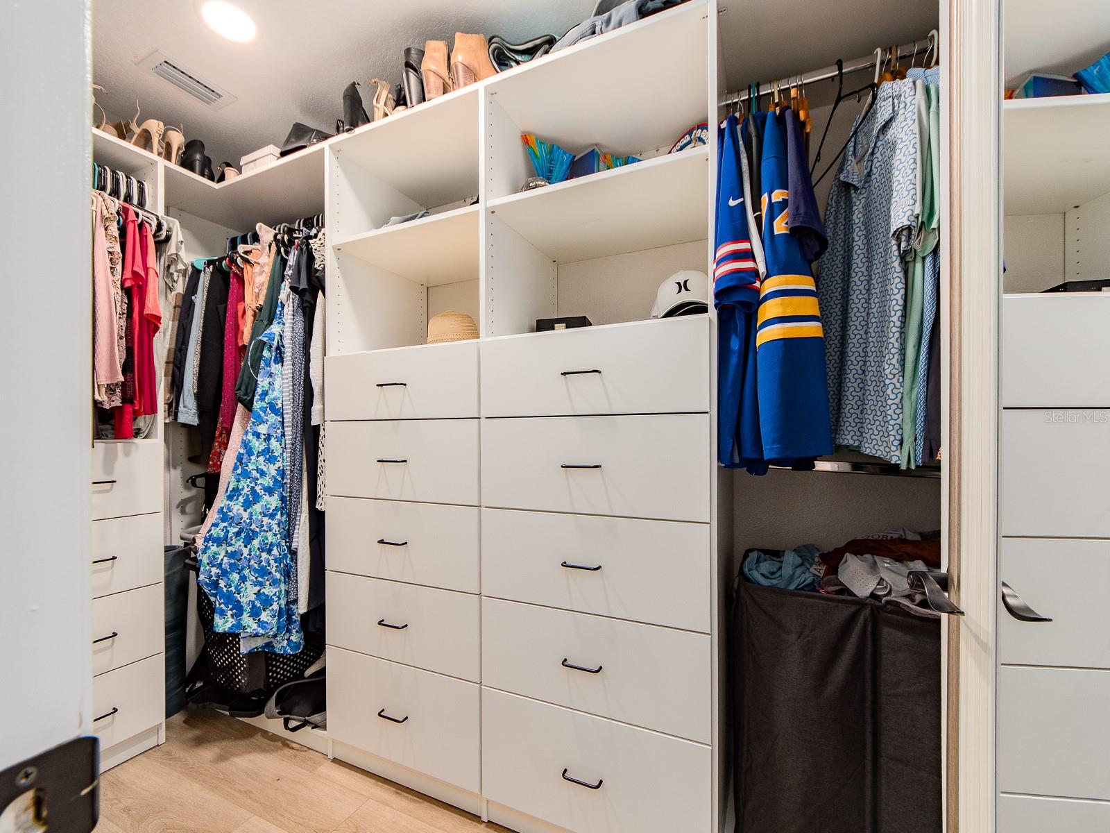Primary closet