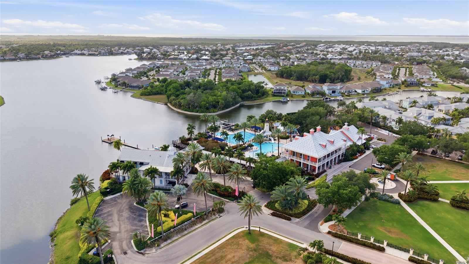 Mirabay amenity center with pools, fitness center, kayak rentals and clubhouse