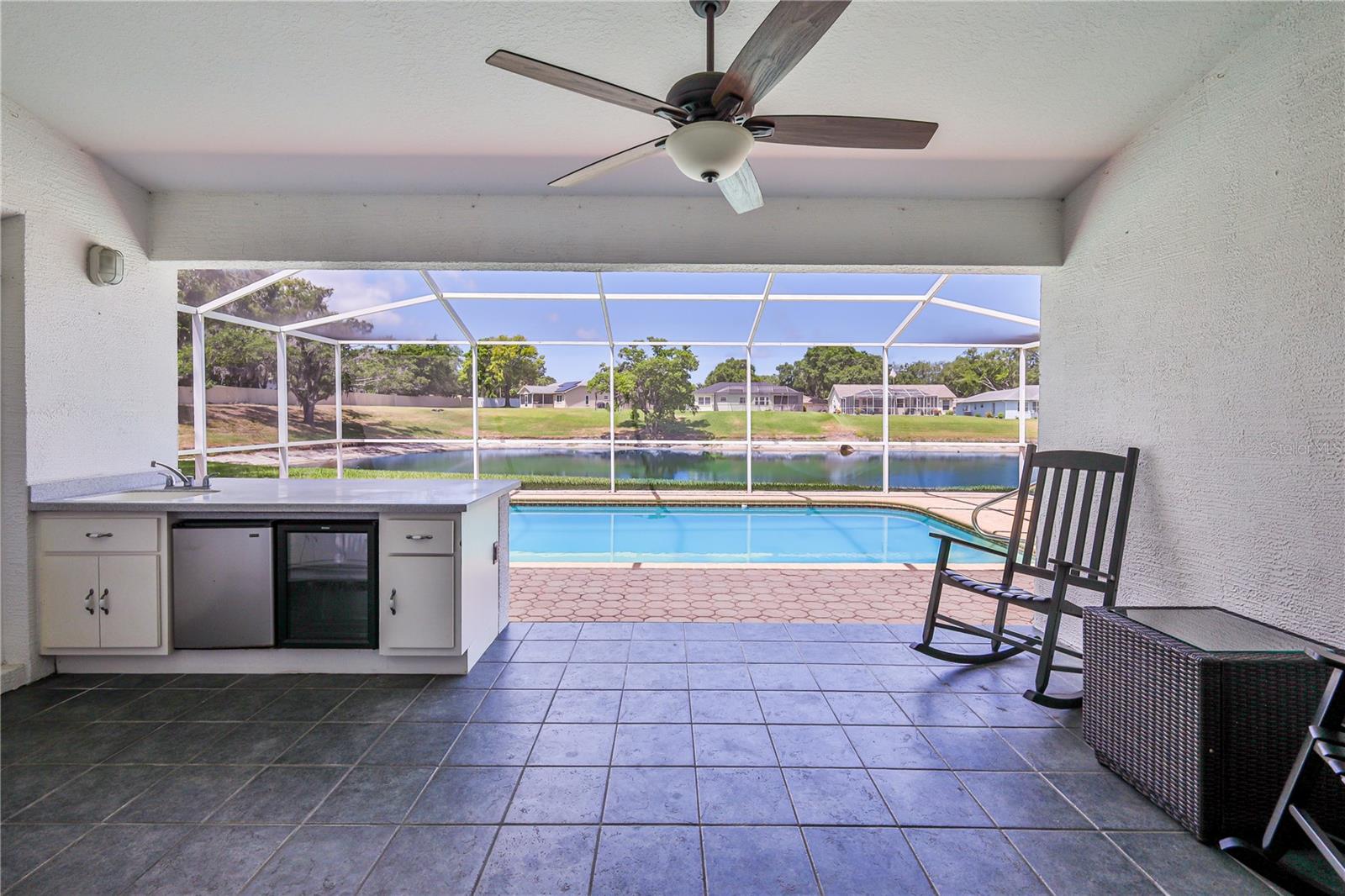 Enjoy breathtaking sunsets from your west facing pool area