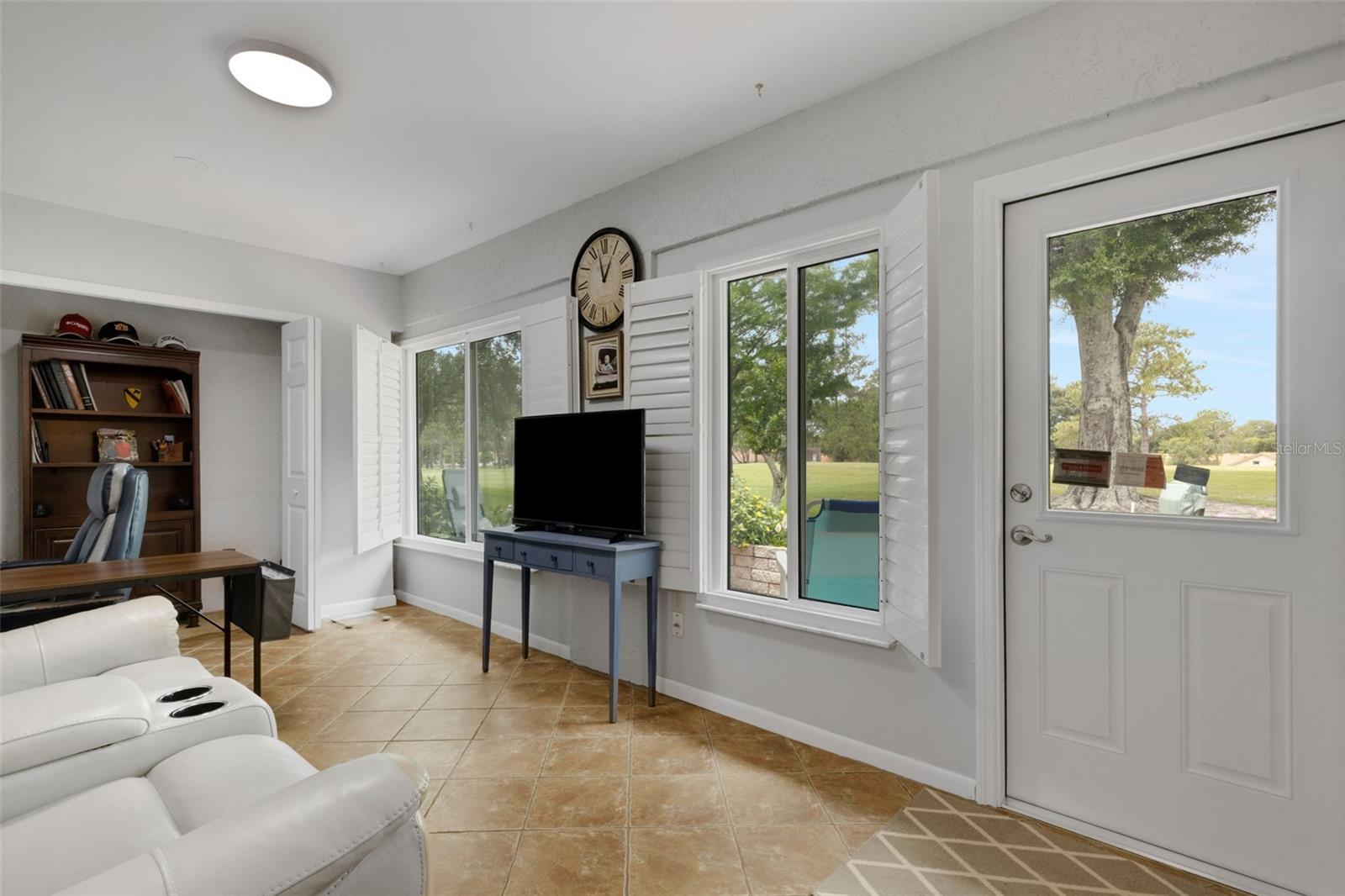 Sunroom with Golf Course Views