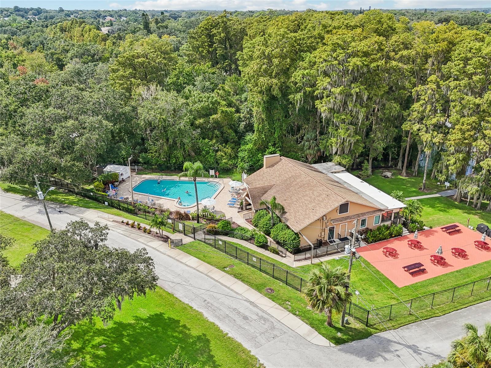 The Lodge with heated pool