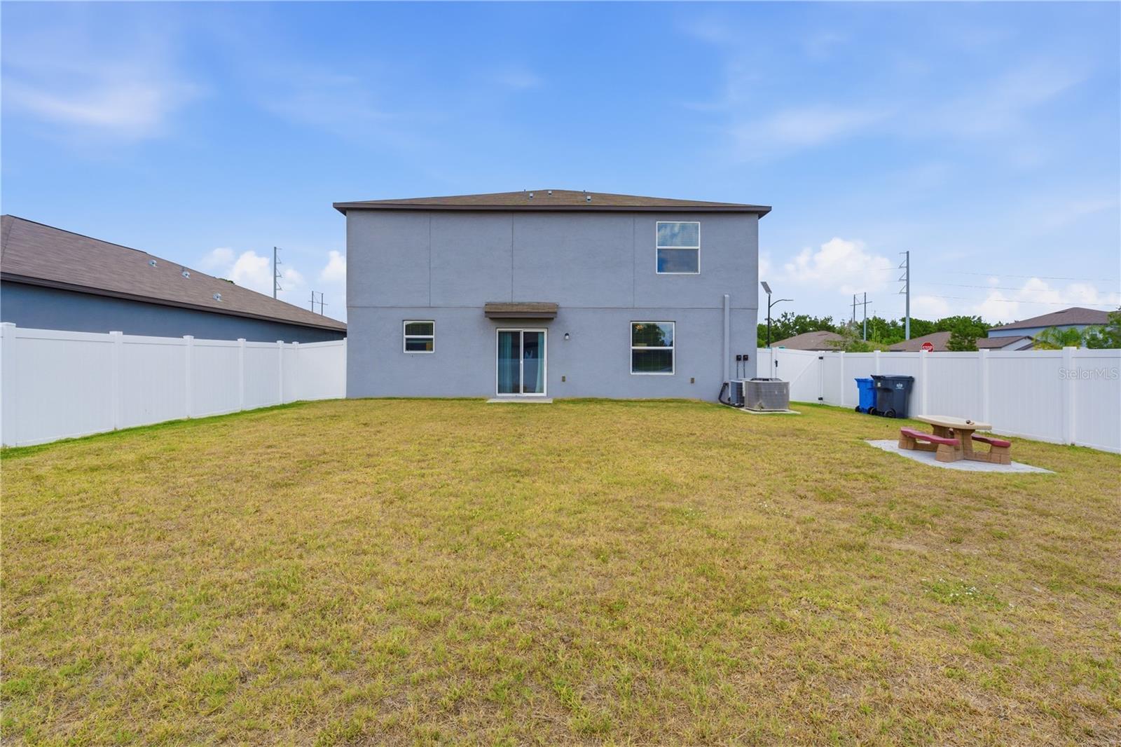 Massive 60' wide back yard