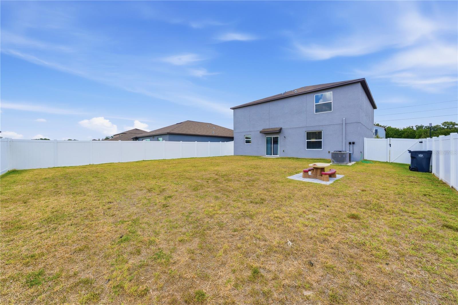 Massive 60' wide back yard