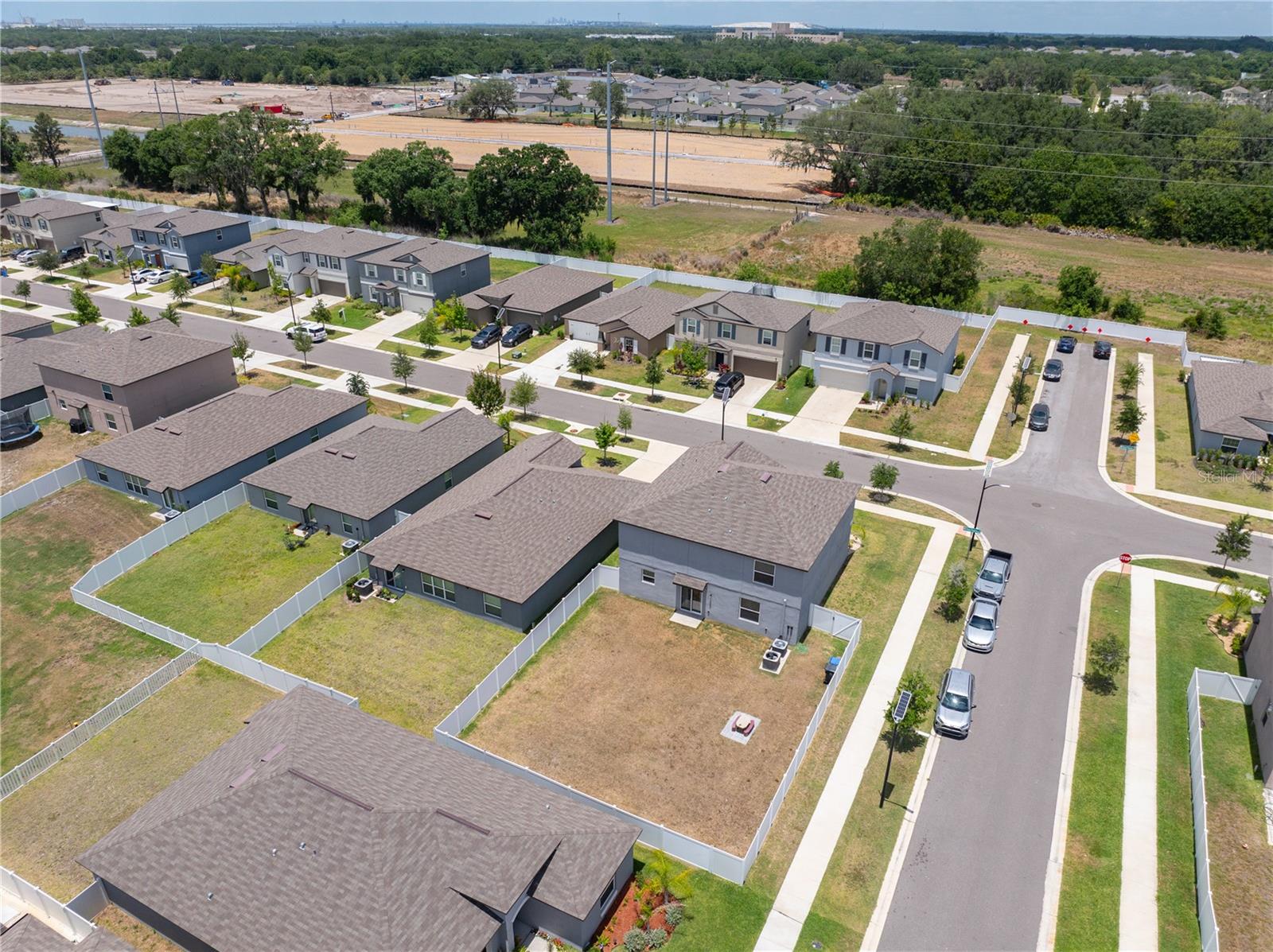 Massive 60' wide back yard