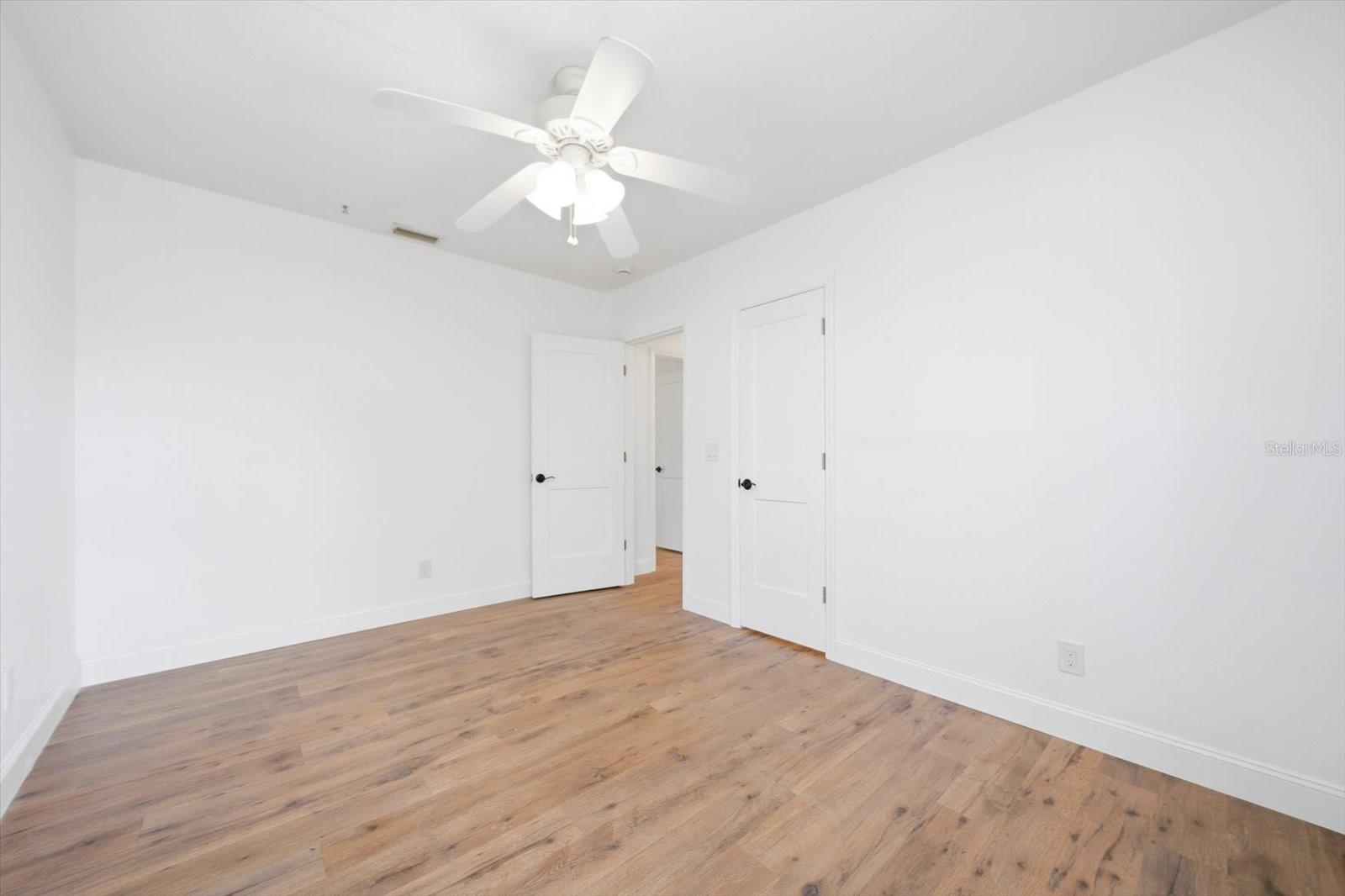 Second Bedroom, ceiling fan and Full Closet