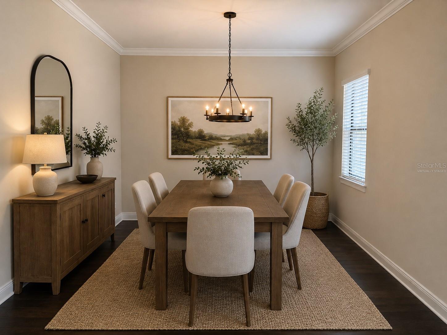 Virtually staged dining