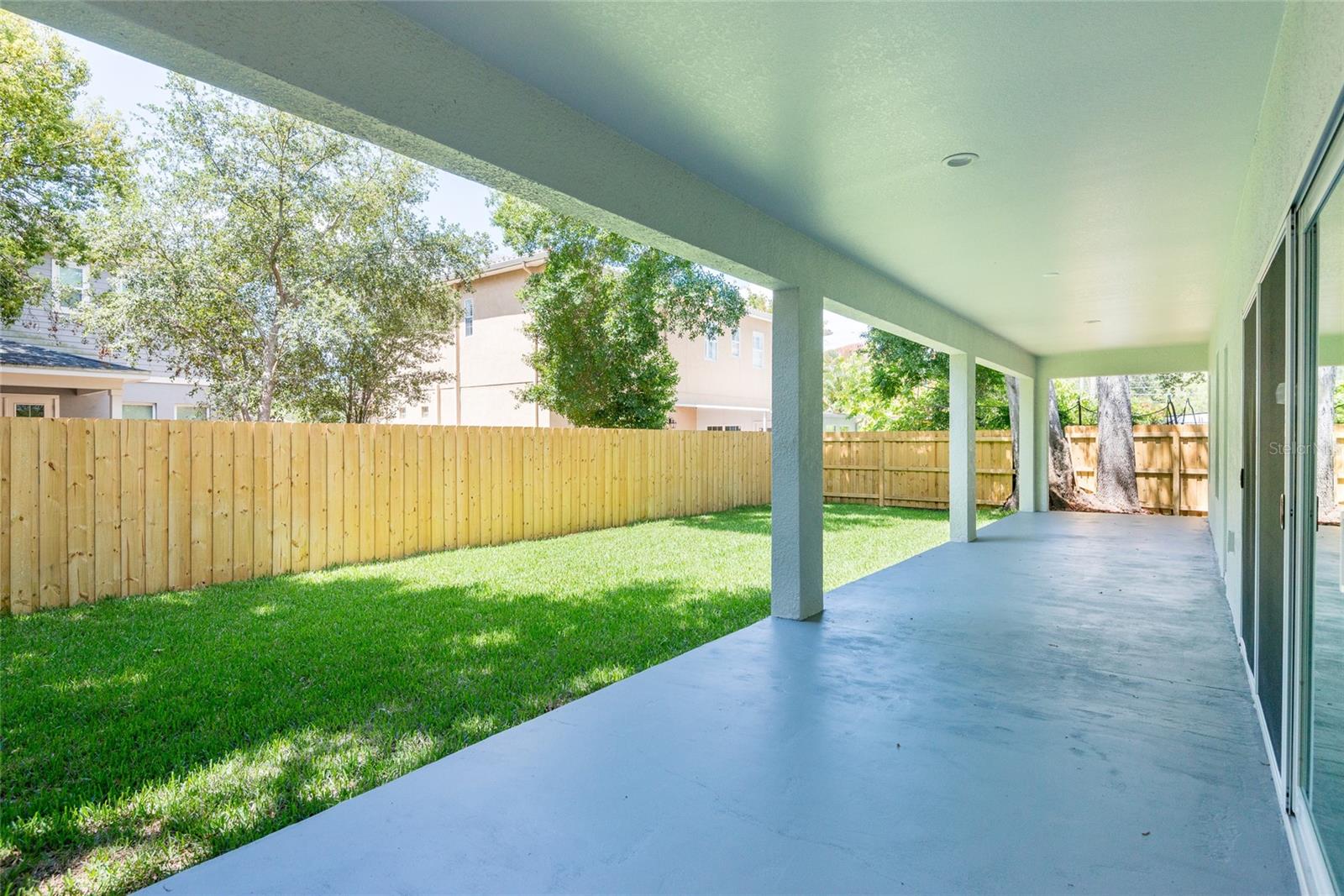 Huge rear covered porch