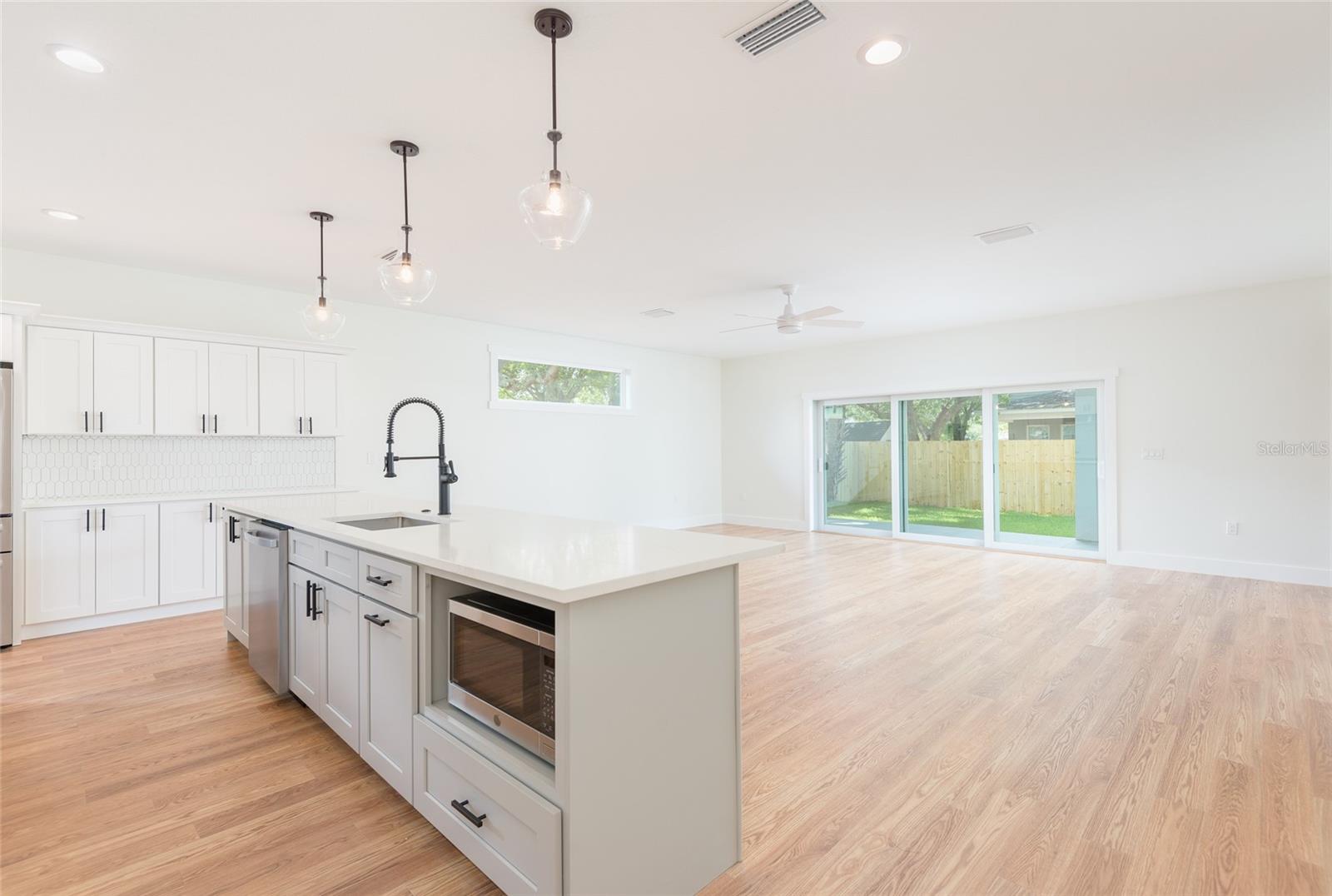Huge open kitchen and family room