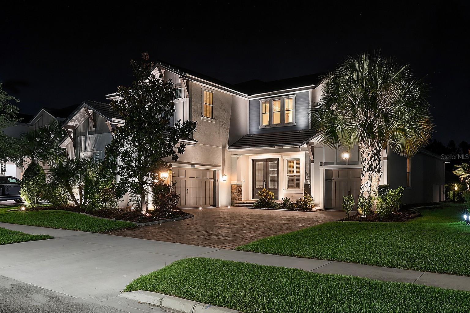 Custom outdoor lighting is a huge plus