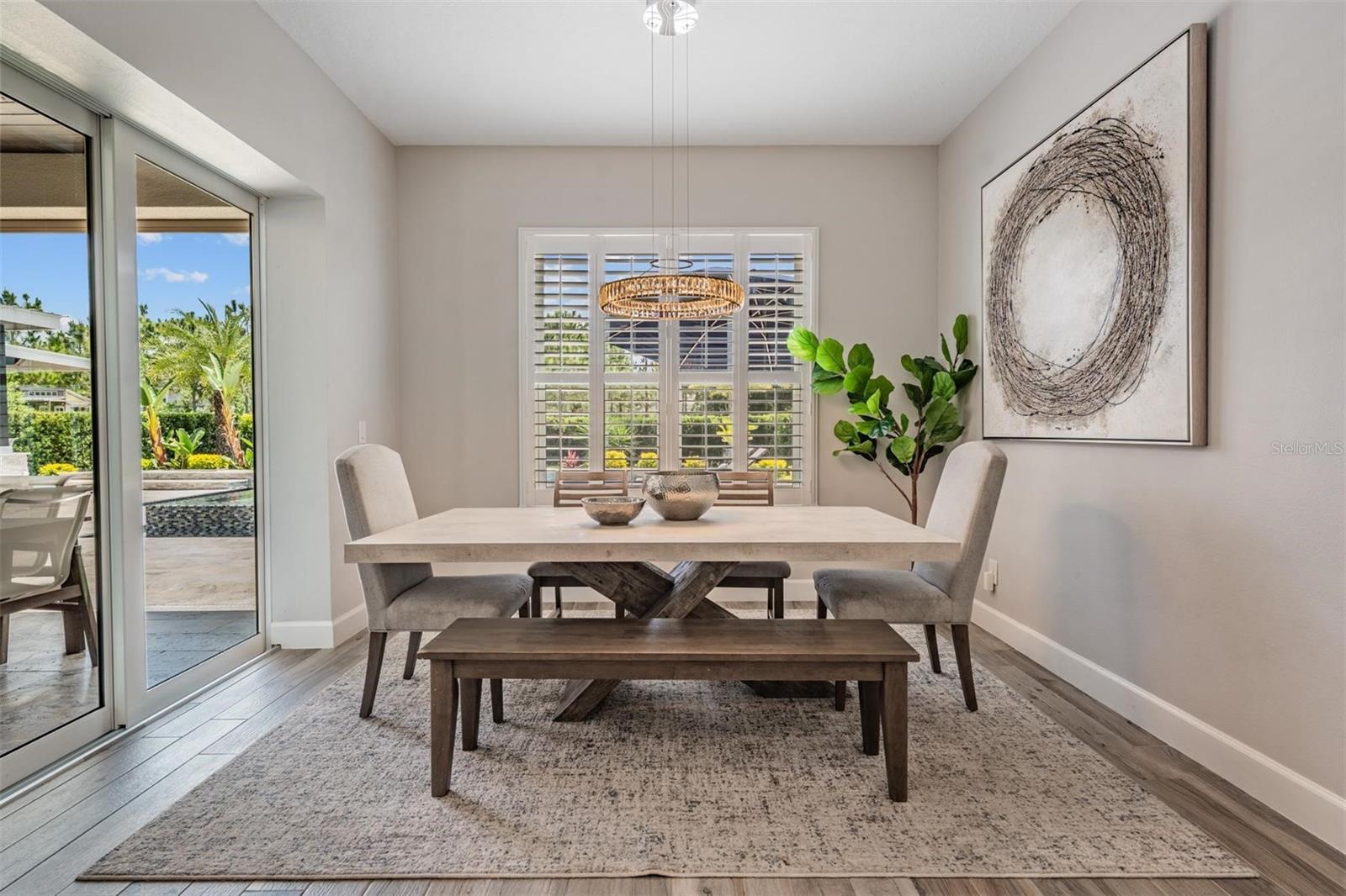 Dining area is a sunny spot to start your day