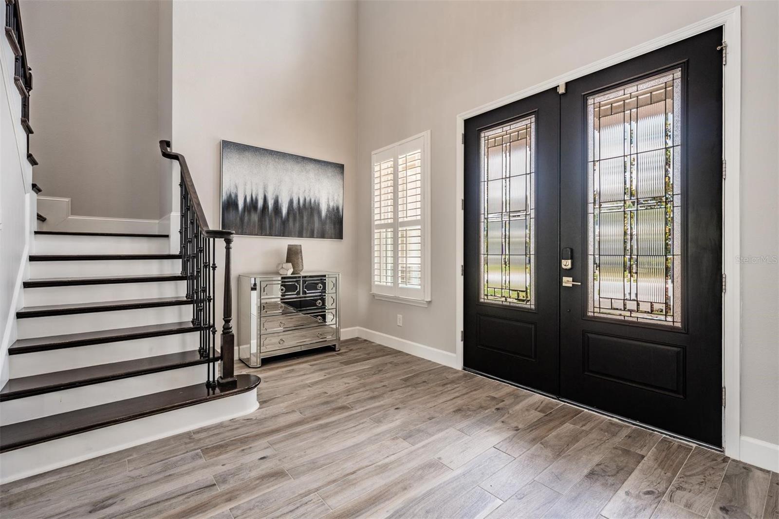 Double door with keyless entry