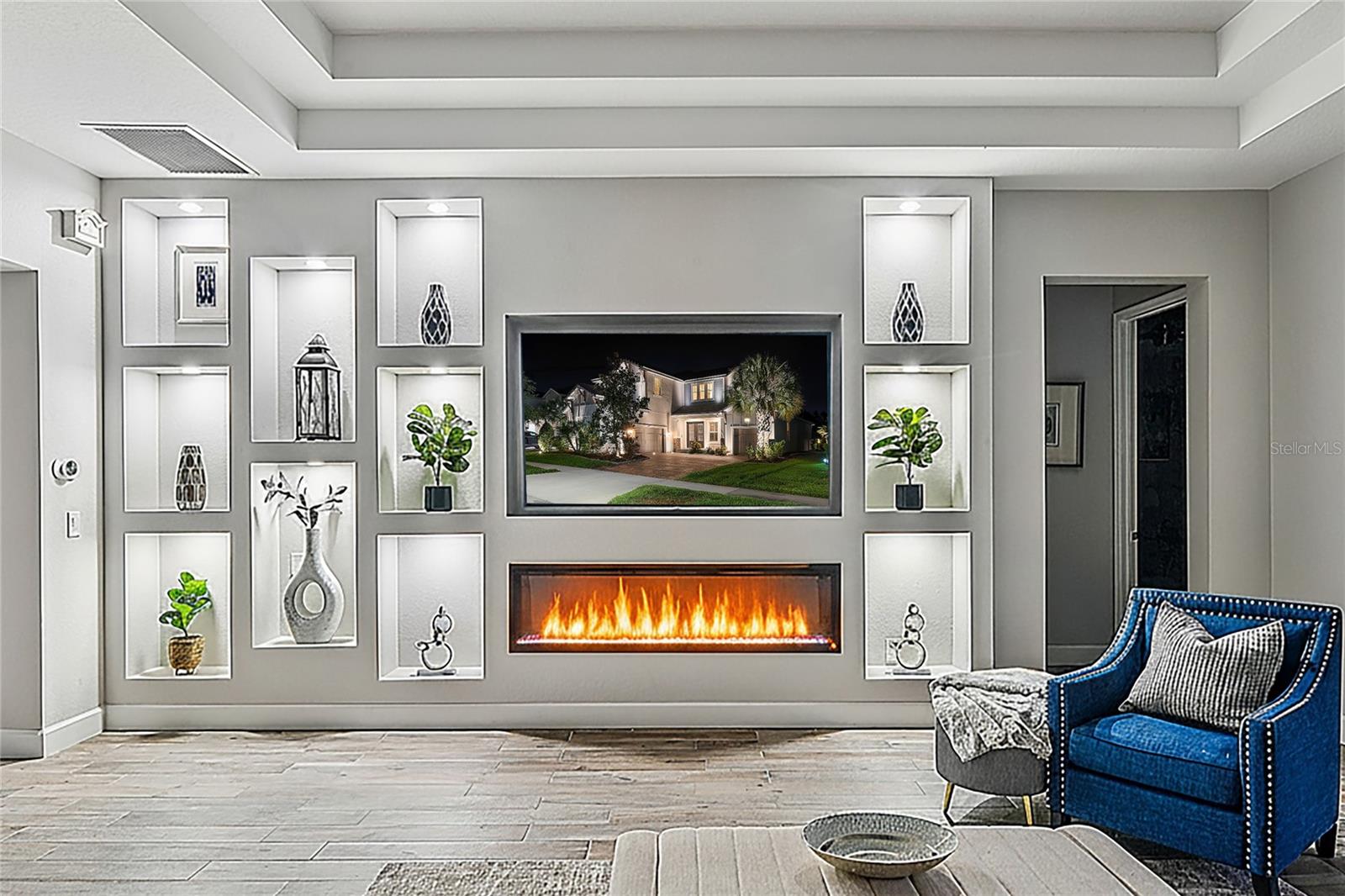 WOW! Stunning focal point of this main living area